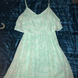 Mint paisley print dress